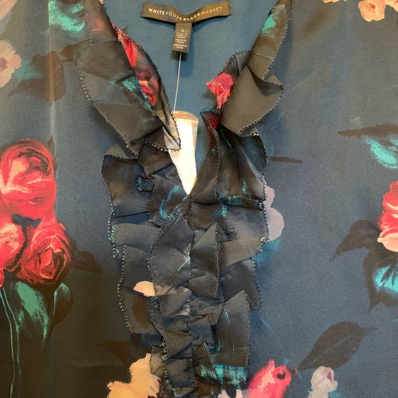 White House Black Market Size 4 Blouse - Picture 5 of 7